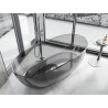 Mexen Pure freestanding transparent bathtub 170 x 80 cm, smoke, chrome plug - 58071708019
