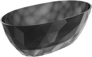 Mexen Orax freestanding transparent bathtub 170 x 80 cm, black, chrome plug - 58081708013