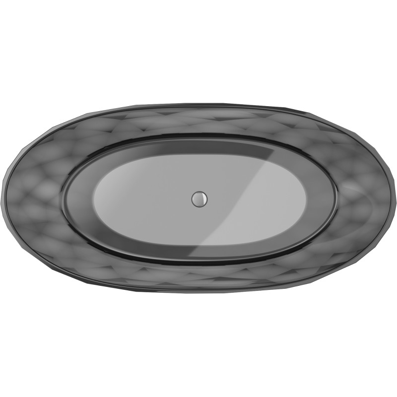Mexen Orax freestanding transparent bathtub 170 x 80 cm, black, chrome plug - 58081708013