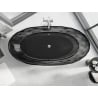 Mexen Orax freestanding transparent bathtub 170 x 80 cm, black, chrome plug - 58081708013