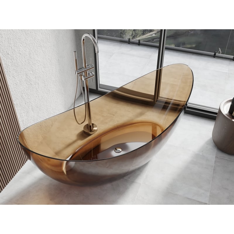 Mexen Vea earth free-standing transparent 180 x 80 cm, chrome cork - 58091808005