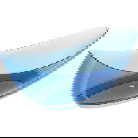 Mexen Vea denim freestanding transparent bath 180 x 80 cm, chrome plug - 58091808007