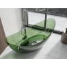 Mexen Vea forest free-standing transparent bathtub 180 x 80 cm, forest, cork chrome - 58091808002