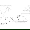 Mexen Vea freestanding transparent bathtub 180 x 80 cm, chrome plug - 58091808008