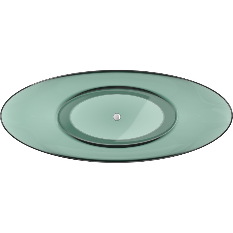 Mexen Vea freestanding transparent bathtub 180 x 80 cm, teal, chrome plug - 58091808011