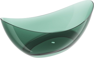 Mexen Vea freestanding transparent bathtub 180 x 80 cm, teal, chrome plug - 58091808011