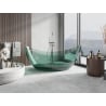 Mexen Vea freestanding transparent bathtub 180 x 80 cm, teal, chrome plug - 58091808011