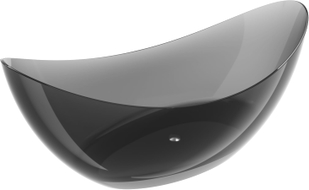 Mexen Vea freestanding transparent bathtub 180 x 80 cm, black, chrome drain - 58091808013