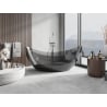 Mexen Vea freestanding transparent bathtub 180 x 80 cm, black, chrome drain - 58091808013