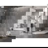Mexen Lunar L Pentagonal Shower Enclosure Left Hinged 80 x 90 cm, Transparent, Chrome - 831L-080L-090P-01-00-L