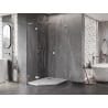 Mexen Lunar L pentagonal shower enclosure hinged left 90 x 100 cm, transparent, chrome - 831L-090L-100P-01-00-L