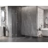 Mexen Lunar L pentagonal shower enclosure hinged left 90 x 100 cm, transparent, chrome - 831L-090L-100P-01-00-L