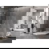 Mexen Lunar pentagonal shower cabin left-opening 80 x 100 cm, transparent, chrome - 831-080L-100P-01-00-L