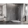 Mexen Lunar L Pentagonal Shower Enclosure Right Hinge 80 x 100 cm, Transparent, Chrome - 831L-080P-100L-01-00-P