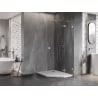 Mexen Lunar pentagonal pivot shower enclosure right 80 x 90 cm, transparent, chrome - 831-080P-090L-01-00-P