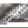 Mexen Lunar pentagonal right-hinged shower cabin 80 x 90 cm, transparent, white - 831-080P-090L-20-00-P