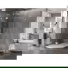 Mexen Lunar L pentagonal shower cabin, left-hinged 80 x 90 cm, transparent, white - 831L-080L-090P-20-00-L