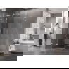 Mexen Lunar L pentagonal hinged shower cabin left 80 x 100 cm, transparent, white - 831L-080L-100P-20-00-L