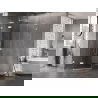 Mexen Lunar L pentagonal hinged shower cabin left 80 x 100 cm, transparent, white - 831L-080L-100P-20-00-L