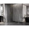 Mexen Lunar L pentagonal left-hinged shower enclosure 80 x 90 cm, transparent, gold - 831L-080L-090P-50-00-L