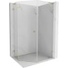 Mexen Lunar L pentagonal left-hand hinged shower enclosure 90 x 100 cm, transparent, gold - 831L-090L-100P-50-00-L