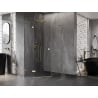 Mexen Lunar L pentagonal left hinged shower enclosure 90 x 100 cm, transparent, gold - 831L-090L-100P-50-00-L