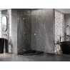 Mexen Lunar pentagonal shower cabin left hinge 80 x 90 cm, transparent, gold - 831-080L-090P-50-00-L