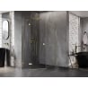 Mexen Lunar pentagonal shower cabin left hinge 80 x 90 cm, transparent, gold - 831-080L-090P-50-00-L