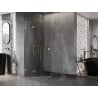 Mexen Lunar pentagonal left-opening shower enclosure 90 x 100 cm, transparent, gold - 831-090L-100P-50-00-L