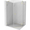 Mexen Lunar Pentagonal Hinged Right Shower Cabin 80 x 90 cm, Transparent, Gold Brushed - 831-080P-090L-55-00-P