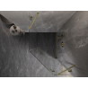 Mexen Lunar Pentagonal Hinged Right Shower Cabin 80 x 90 cm, Transparent, Gold Brushed - 831-080P-090L-55-00-P