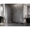 Mexen Lunar L pentagonal shower cabin hinged left 80 x 100 cm, transparent, pink gold - 831L-080L-100P-60-00-L
