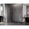 Mexen Lunar L pentagonal shower enclosure left hinge 80 x 100 cm, transparent, pink gold - 831L-080L-100P-60-00-L