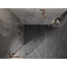 Mexen Lunar L pentagonal shower cabin hinged left 80 x 100 cm, transparent, pink gold - 831L-080L-100P-60-00-L