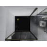 Mexen Apia sliding shower cabin 100 x 100 cm, transparent, gold + Flat tray, black - 840-100-100-50-00-4070G