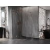 Mexen Lunar L pentagonal shower enclosure, left hinged 90 x 100 cm, transparent, pink gold - 831L-090L-100P-60-00-L