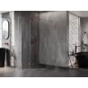 Mexen Lunar pentagonal shower enclosure, swinging left 80 x 90 cm, transparent, rose gold - 831-080L-090P-60-00-L