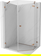 Mexen Lunar five-sided right hinged shower enclosure 80 x 90 cm, transparent, rose gold - 831-080P-090L-60-00-P