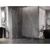 Mexen Lunar L pentagonal left-hinged shower cabin 80 x 100 cm, transparent, brushed copper - 831L-080L-100P-65-00-L