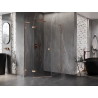Mexen Lunar L pentagonal left-hinged shower cabin 80 x 100 cm, transparent, brushed copper - 831L-080L-100P-65-00-L