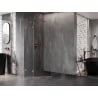 Mexen Lunar pentagonal left hinged shower cabin 80 x 90 cm, transparent, brushed copper - 831-080L-090P-65-00-L