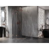 Mexen Lunar pentagon-shaped left-hinged shower cabin 90 x 100 cm, transparent, brushed copper - 831-090L-100P-65-00-L
