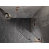 Mexen Lunar L pentagonal right hinged shower enclosure 80 x 90 cm, transparent, brushed copper - 831L-080P-090L-65-00-P