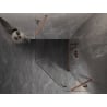 Mexen Lunar pentagonal right-hinged shower cabin 80 x 100 cm, transparent, brushed copper - 831-080P-100L-65-00-P