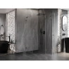 Mexen Lunar L pentagonal right-side hinged shower cabin 80x90 cm, transparent, gun gray brushed - 831L-080P-090L-66-00-P