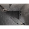 Mexen Lunar L pentagonal right-side hinged shower cabin 80x90 cm, transparent, gun gray brushed - 831L-080P-090L-66-00-P
