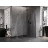Mexen Lunar pentagonal right-hinged shower cabin 80 x 100 cm, transparent, brushed gun gray - 831-080P-100L-66-00-P