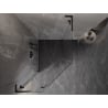 Mexen Lunar L pentagonal shower enclosure with left hinge 80 x 90 cm, transparent, black - 831L-080L-090P-70-00-L