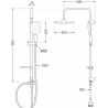 Mexen X22 shower column, Chrome - 798222291-00