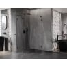Mexen Lunar L pentagonal pivot shower enclosure left 90 x 100 cm, transparent, black - 831L-090L-100P-70-00-L